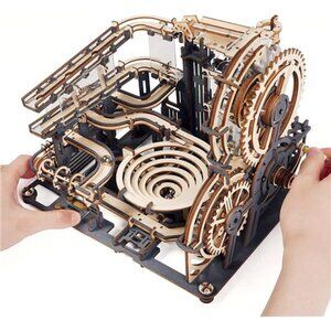 ROKR 3D Wooden Puzzles for Adult, Marble Run Puzzle Model Mechanical Marble Run